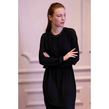 Feronia S Black Dress Formal Dress Floral Dress Summer Dress Cocktail Dress Funeral Dress Walmart Com Walmart Com
