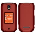 thumbnail image 2 of Nakedcellphone Anti-Fingerprint Grid Texture Slim Call Phone Case for Cellular Iris Flip Phone, Red, 2 of 9