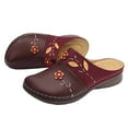 thumbnail image 3 of LEEYNEER Women Gracosy Clogs Shoes Leather Loafers Slip On Mules Antil Slip Beach Sals, 3 of 7