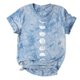 thumbnail image 2 of ICHUANYI Clearance Women's Shirt Tees Funny Cute Short Sleeve T Shirt Tie-dye T-shirt Tops Blouse Gift For Women(Blue, XXL) ICHUANYI WER2023080916003, 2 of 6