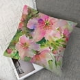 thumbnail image 7 of Hummingbird Throw Pillow Cover Lovely Hummingbird and Pink Flowers Oil Painting Art Decorative Rectangular Pillowcase for Sofa and Bed Couch, 7 of 7