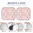 thumbnail image 5 of Picia Hand Drawn Strawberry 2 Piece Car Windshield Sun Shade Foldable | Foldable Sun Shield for Front Window Blocks UV Rays and Keeps Your Vehicle Cool-Small, 5 of 7
