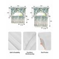 thumbnail image 5 of Teal Green Eucalyptus Swag Curtains for Living Room/Bedroom Windows, Farmhouse Weeping Leaves Linen Kitchen Curtains and Valances Set 36 Inch Length, Light Filtering Swags Valance Curtain Panels, 5 of 5