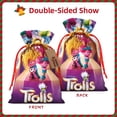 thumbnail image 2 of Yiaed Trolls Band Together Print Christmas Small Burlap Bags with Drawstring, Burlap Gift Bags Christmas Linen Treat Sacks Gift Wrapping Bags Xmas Holiday Party-Small, 2 of 7