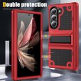 thumbnail image 5 of Armor Shockproof Case for Samsung Galaxy Z Fold 6, [Military Grade Anti-Drop] Rugged Hybrid Hard PC+Soft Silicone Heavy-Duty Tough Durable with Kickstand Protective Bumper Phone Case, Red, 5 of 7