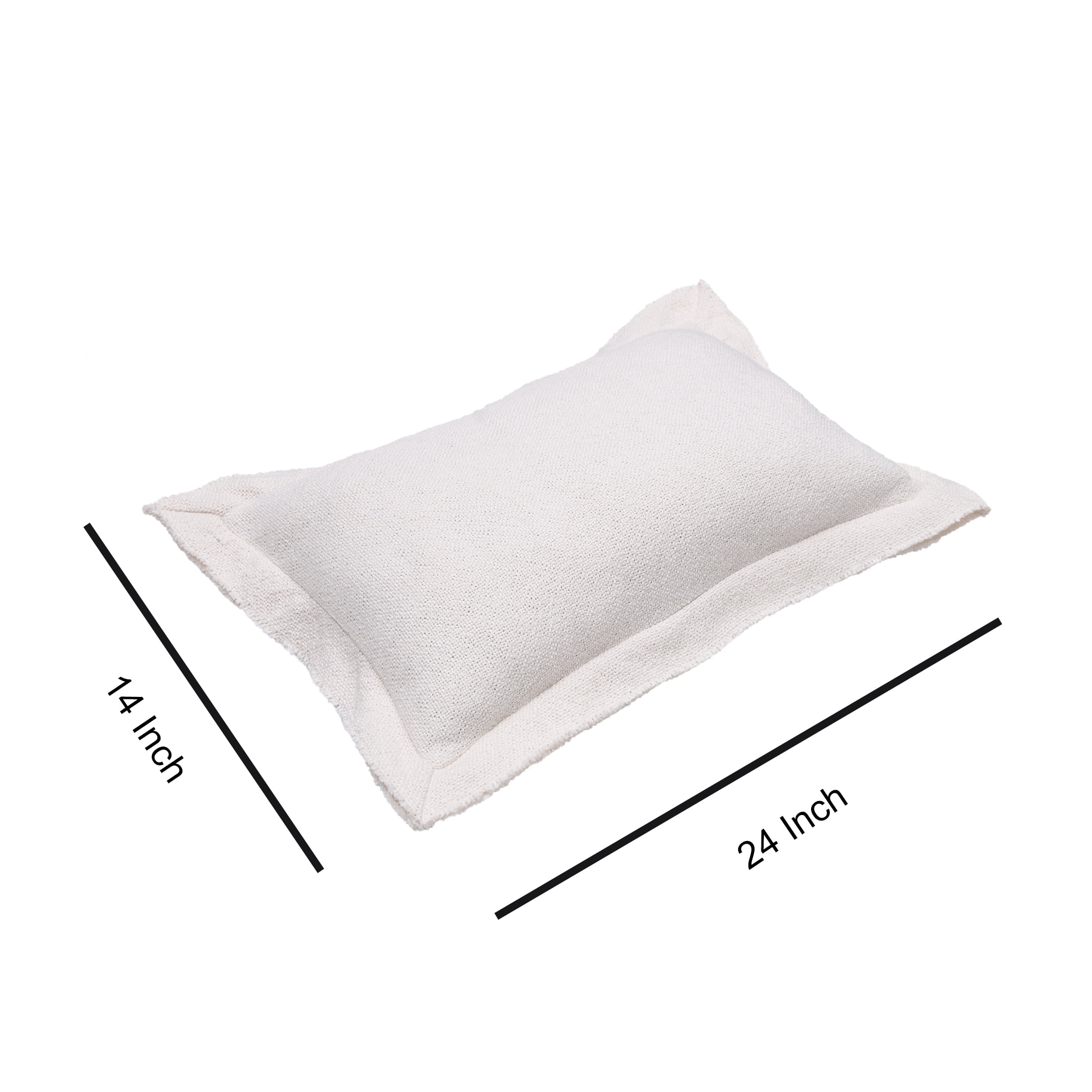 Better Homes & Gardens 14x24 Blake Bi-Flange Throw Pillow Cover, Vanilla Dream