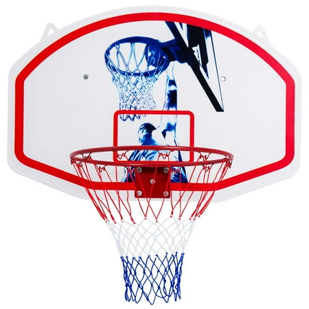 Gymax 35'' x 24'' Wall Mounted Mini Basketball Hoop Backboard & Rim