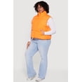 thumbnail image 3 of Women's Plus Size Drawstring Hem Zip Front Puffer Vest, 3 of 4