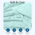 thumbnail image 5 of 600 Thread Count Egyptian Cotton Flat Sheet – 1 Piece, Solid Aqua Blue Twin Size (66" x 96"), 5 of 5