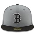 thumbnail image 2 of Men's New Era Gray/Black Boston Red Sox Two-Tone 59FIFTY Fitted Hat, 2 of 5