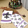 thumbnail image 6 of Mardi Gras Kitchen Towels for Mardi Gras Decor Fleur De Lis Dish Towels 18x26 Inch Ultra Absorbent Bar Drying Cloth Tea Sign Hand Towel for Mardi Gras Carnival Decorations Set of 2, 6 of 6