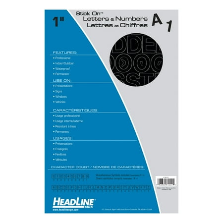 UPC: 0083392311114 | Headline/Geotype Vinyl Lettering Helvetica 1 Black Captial Letters