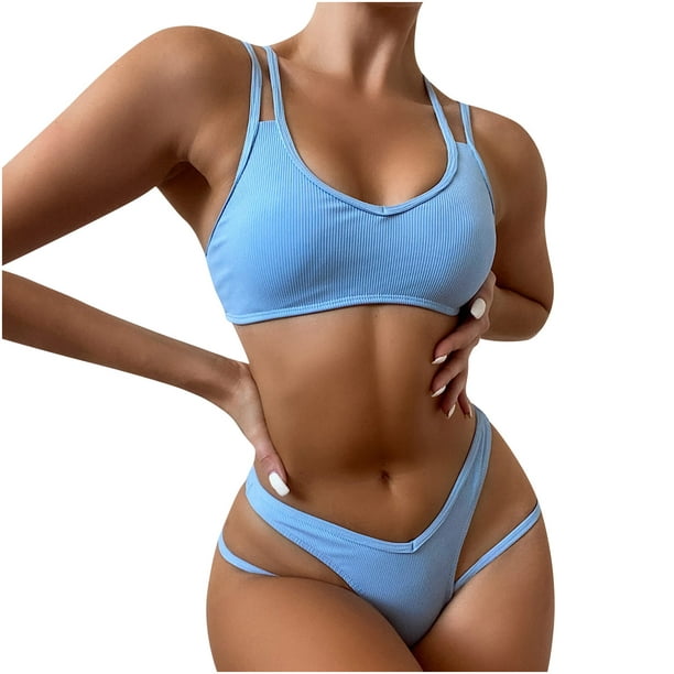 RXIRUCGD Bathing Suits Clearance Women's Fashion Solid Color