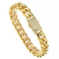 thumbnail image 4 of 6/10/12/14/16mm Men's 18K Gold Plated Stainless Steel Cuban Link Chain Necklace, 4 of 9