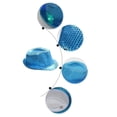 thumbnail image 4 of Adult 9 -color LED lamp sequins Performance Jazz cap (Royal blue) 1 pieces, 4 of 5