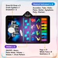 thumbnail image 2 of QJUHUNG 2-in-1 Music Learning Toy  with Drum Set + Piano Mat  Colorful Musical Instrument Blanket with Built-in 8 Musical Instrument Sounds and 13 Piano Keys  Suitable for Youngsters over, 2 of 7