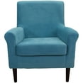 thumbnail image 5 of Fox Hill Trading Ellis Rolled Arm Lounge Chair, Teal Blue, 5 of 6