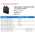 thumbnail image 2 of Carbon Canister - Compatible with 2004 - 2016 Cadillac Escalade 2005 2006 2007 2008 2009 2010 2011 2012 2013 2014 2015, 2 of 2