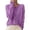 Purple, variant on Women's Knit Cardigan Sweater, Soft Round Neck Open Front, Long Sleeve Casual Lightweight Versatile Stylish Loose Fit Cozy Winter Fall Spring Tops with Pockets