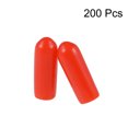 thumbnail image 2 of Uxcell Rubber End Caps Vinyl Round End Cap Cover Screw Thread Protectors for Screw 200Pcs Red 3.5mm, 2 of 4