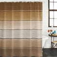 thumbnail image 3 of Brown Beige Waterproof Fabric Shower Curtain,Farmhouse Vintage Gradient Wooden Grain Waterproof Fabric Shower Curtain for Bathroom Curtains Bathtubs Hotel Shower Curtains with 12 Hooks Stall 48x72in, 3 of 8