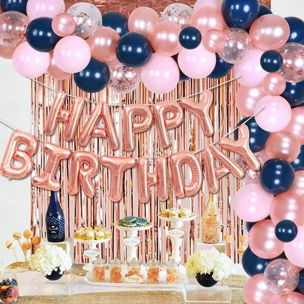 Ballons papillon joyeux pour filles, bleu, rose, anniversaire, princesse,  thème, fête d'anniversaire, décor, ballons, 12 - AliExpress