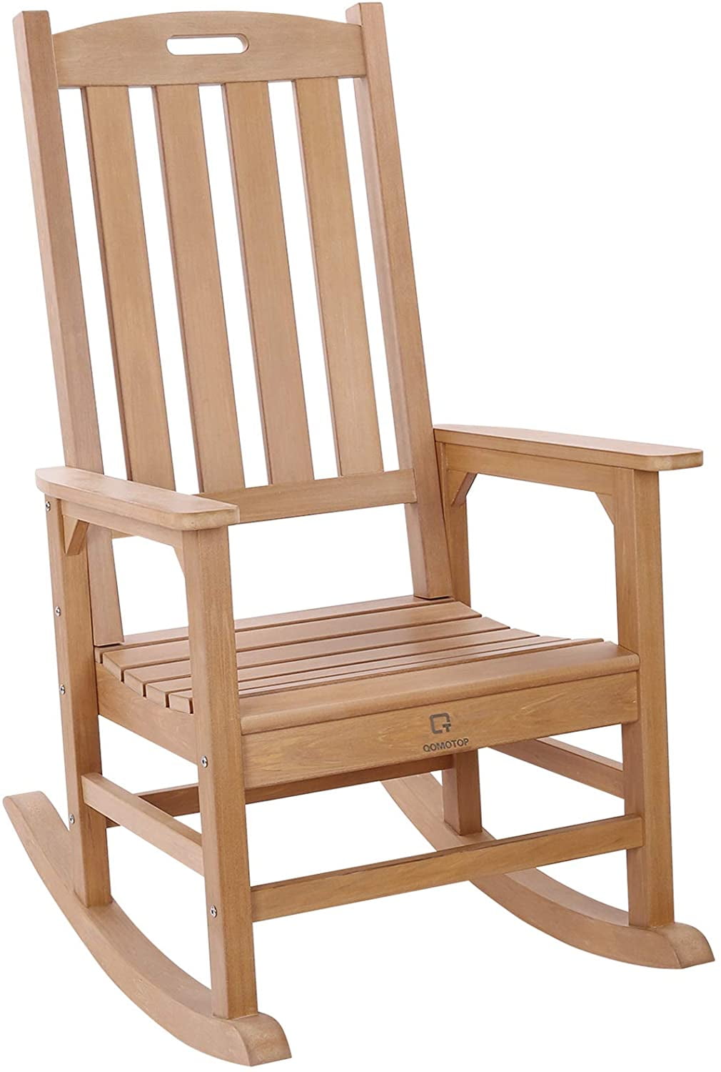 Psilvam Patio Rocking Chair, Poly Lumber Porch Rocker with High Back,  350Lbs Support Rocking Chairs for Both Outdoor and Indoor, Poly Rocker  Chair