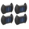thumbnail image 2 of Lámpara de pared solar de 4 piezas Luces de cerca de balcón a prueba de agua para exteriores (8 LED cálido), 2 of 9