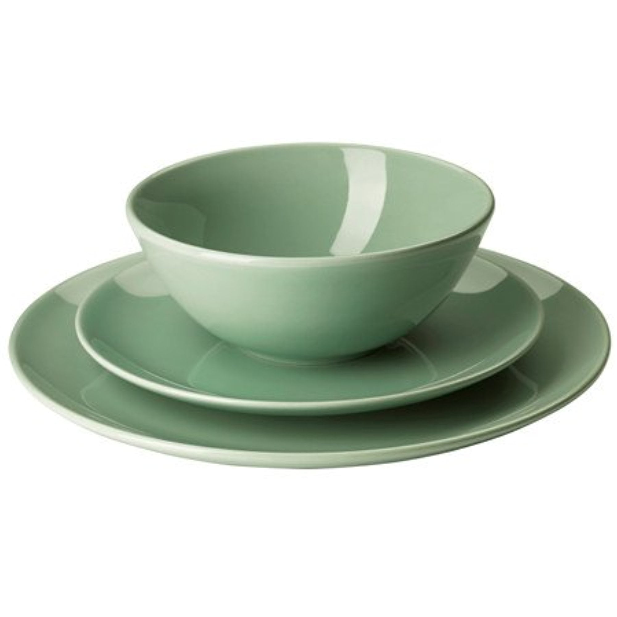 zegen Krijger verlangen IKEA 18-piece dinnerware set, light green 1428.52629.102 - Walmart.com