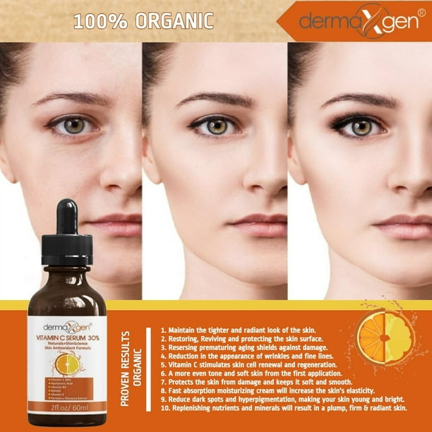 2 FL OZ Pure Vitamin C 30 Anti Aging Serum + Hyaluronic Acid