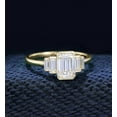 thumbnail image 3 of solitaire jewels 2.25CT Emerald Moissanit Five Stone Engagement Ring For Women, 14K Yellow Gold, 3 of 4