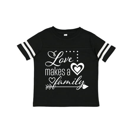 

Inktastic Love Makes a Family- Hearts and Arrow Gift Toddler Boy or Toddler Girl T-Shirt