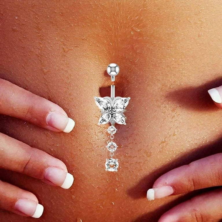 Butterfly belly button ring top
