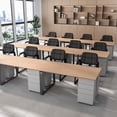 thumbnail image 4 of Costway Waiting Room Chair Set of 12 Upholstered Guest Conference Chair with Armrest, 4 of 9