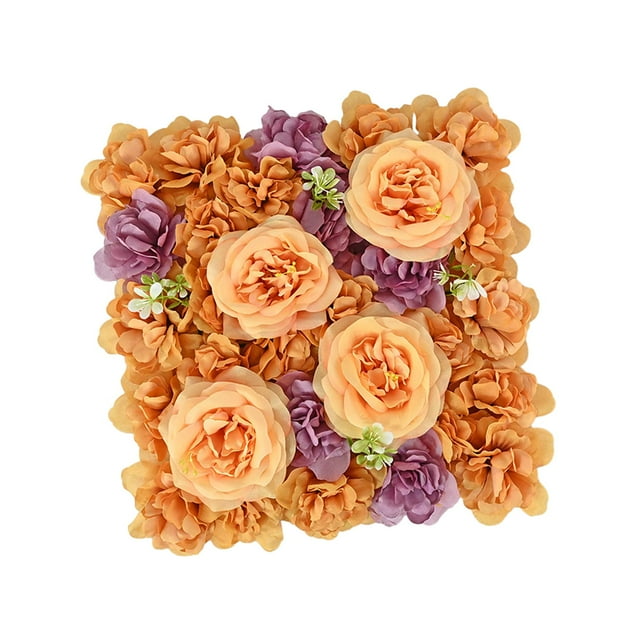 Panel de flores artificiales, decoraciones del Día de San Valentín para el hogar, bricolaje, regalos del Día de San Valentín, fondo para de , Naranja Naranja Púrpura Profundo