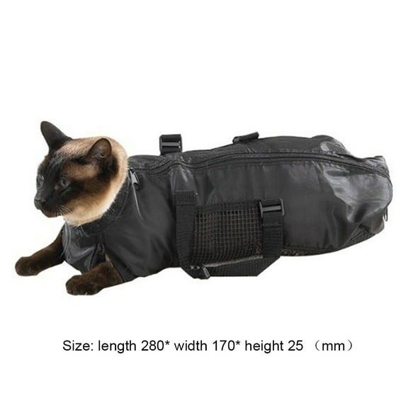 Cat Grooming Restraint Bag Pet Bath Wash Mesh Cat Grooming Bathing Restraint Bag No Scratching Anti Scratch (46x24cm)