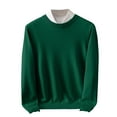 thumbnail image 2 of Aueoeo Mens Sweater, Soft Comfy Mens Youth Fashion Casual Color V-Neck Long Sleeve Sweater Fall Winter Knitwear, 2 of 6