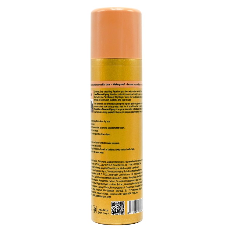 EBIN New York Tinted Lace Spray - Light Warm Brown 2.7 fl.oz., Unisex 