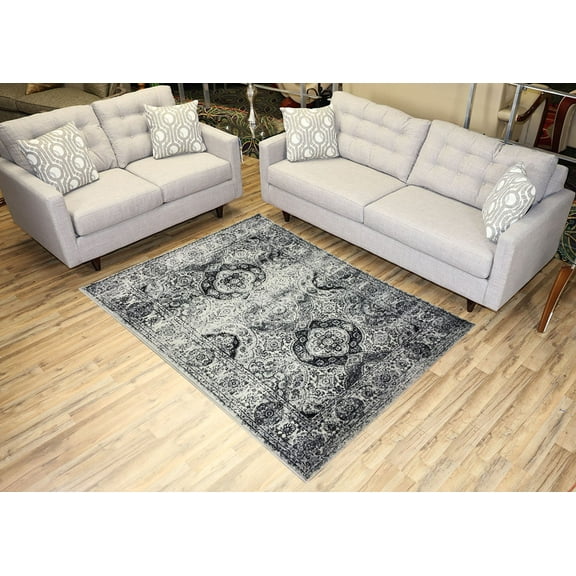 Studio Collection Vintage French Aubusson Design Contemporary Modern Area Rug Rugs 3 Different Color Options  (Aubusson Ivory / Grey, 8 x 10)