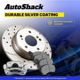 thumbnail image 5 of AutoShack Front Drilled & Slotted Brake Rotors Ceramic Brake Pads Calipers | Replacement for Lexus RX350 NX200t RX450h NX300h Toyota Highlander | Zinc Coated | 8-PC Brake Kit | SilverShield Pro, 5 of 5
