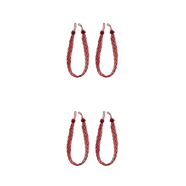 Naiovety 2X corbata trasera cortina vendaje colgante decoración habitación calcomanía DIY Prop interesante Rojo 2Conjunto
