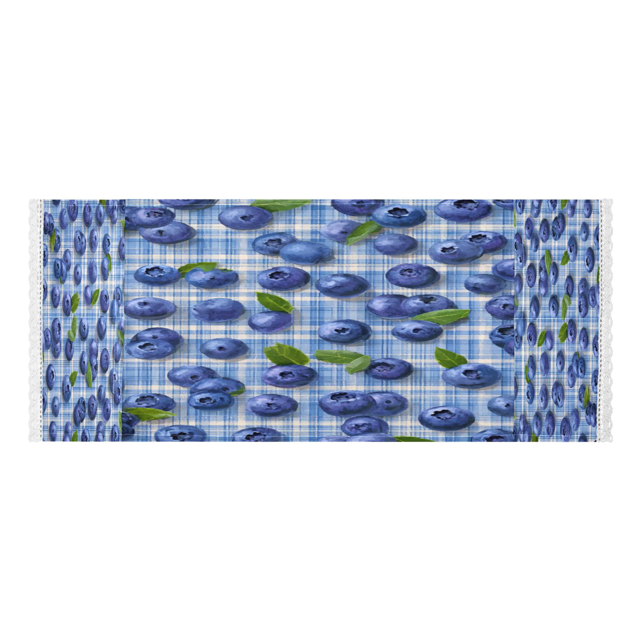 Wobogo Blueberry Gingham Washing Machine Cover Dustproof Washer Dryer Cover Waterproof Laundry Room Decorative Protector