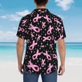 thumbnail image 6 of Balery Breast Cancer Awareness (2) Print Men's Hawaiian Shirts Short Sleeve Beach Shirt Relaxed Fit Vacation Button Down Shirts-Large, 6 of 9