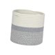 thumbnail image 2 of Cesta para plantas de cuerda tejida con asas, cesta de almacenamiento duradera y portátil. Blanco Gris 20x20cm, 2 of 9