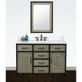 thumbnail image 2 of Infurniture 48"Rustic Solid Fir Single Sink Iron Frame Vanity in Driftwood Finish with Marble Top-No Faucet Carrara White Marble Top, 2 of 5