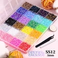 thumbnail image 7 of 25000Pcs Resin Rhinestones for Crafting, Mine Gold 2-6mm Mixed Sizes Non Hotfix Flatback Gems with 1Pcs Glue, Bedazzling Crystal for DIY Craft Clothing Mugs Tumblers Shoes Fabric Decor Nail Art, 7 of 7