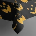 thumbnail image 5 of Black Halloween Pumpkin Faces Square Tablecloth,Waterproof Square Table Cover,Wipeable Spillproof Washable Table Cover for Home Kitchen Party Decor 42"X42"(107x107cm), 5 of 6