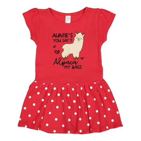 

Inktastic Auntie s You Say Alpaca My Bags Gift Baby Girl Dress