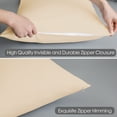 thumbnail image 4 of 100% Egyptian Cotton King Pillow Protectors Set of 4, 400 Thread Count Sateen Weave Cooling Pillowcase, Easy Care Zippered Style Pillow Covers (Beige, King), 4 of 7