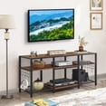 thumbnail image 2 of VECELO TV Stand for TV up to 65 inch, Entertainment Center TV Cabinet with 3 Tier Storage Shelves for Living Room, Brown, 2 of 6